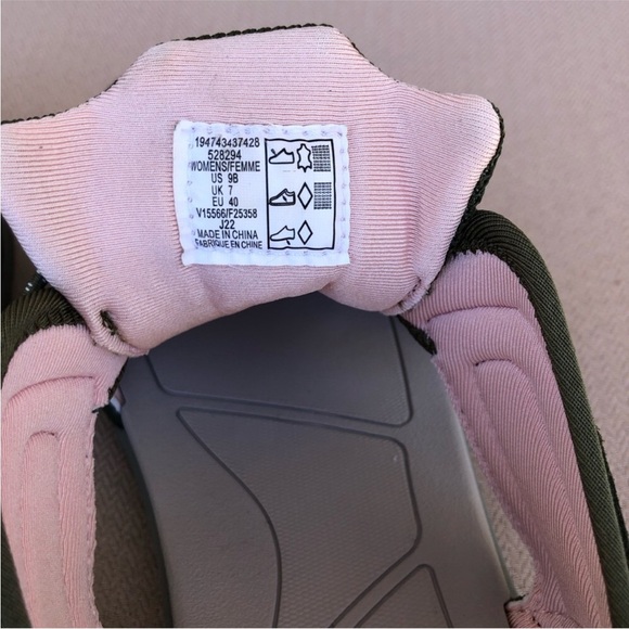 Lands End Suede Fabric Floral Green Bungee Cord Close Toe Women Sport Sandal 9B - Picture 11 of 14